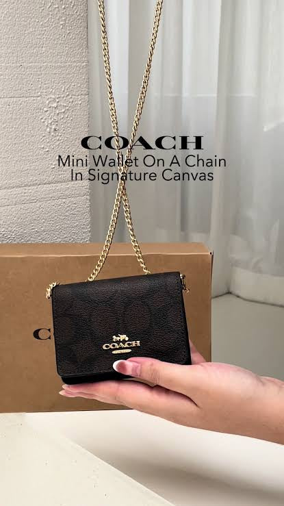 Chain wallet coach sale