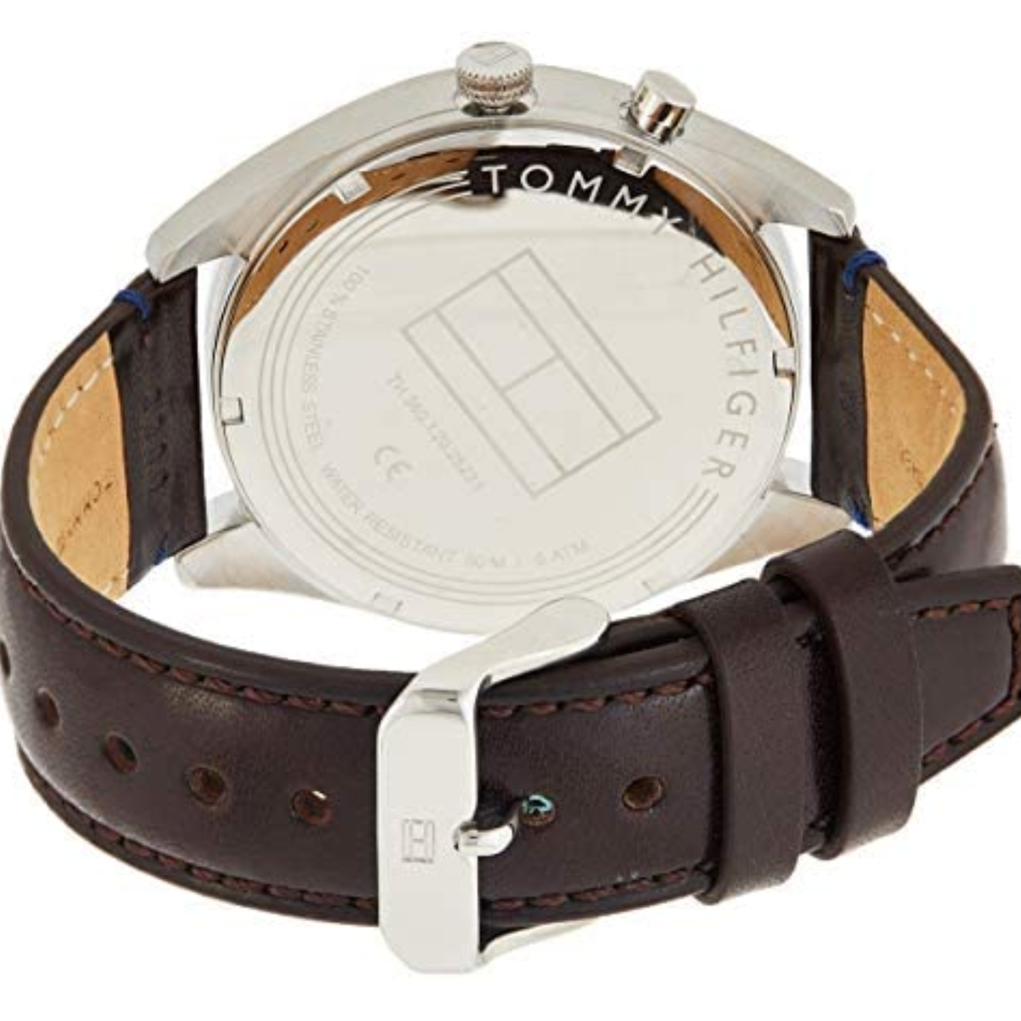 Tommy Hilfiger Men’s Quartz Leather Strap Blue Dial 44mm Watch 1791549