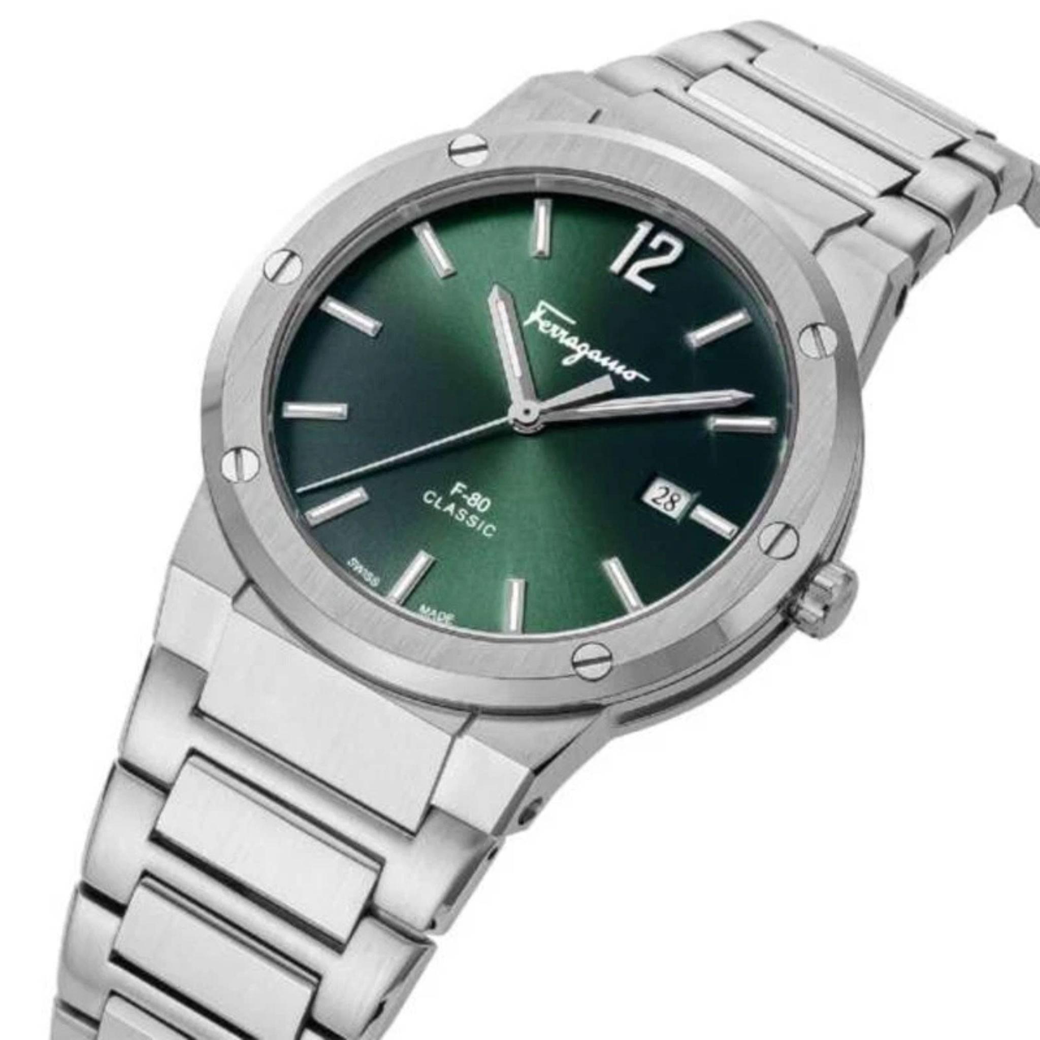 Salvatore Ferragamo F-80 SFDT02123 Green Classic Men's Watch New Box + Free Post