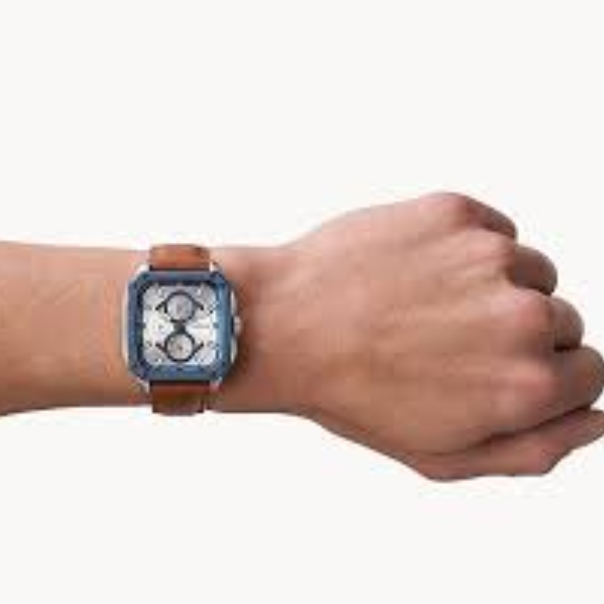 Fossil Multifunction Brown Leather Strap Silver Dial Quartz Watch for Gents - BQ2658
