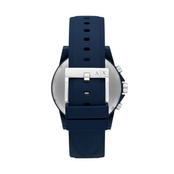 Armani Exchange Analog Blue Dial Men's Silicone Band Watch-AX7128