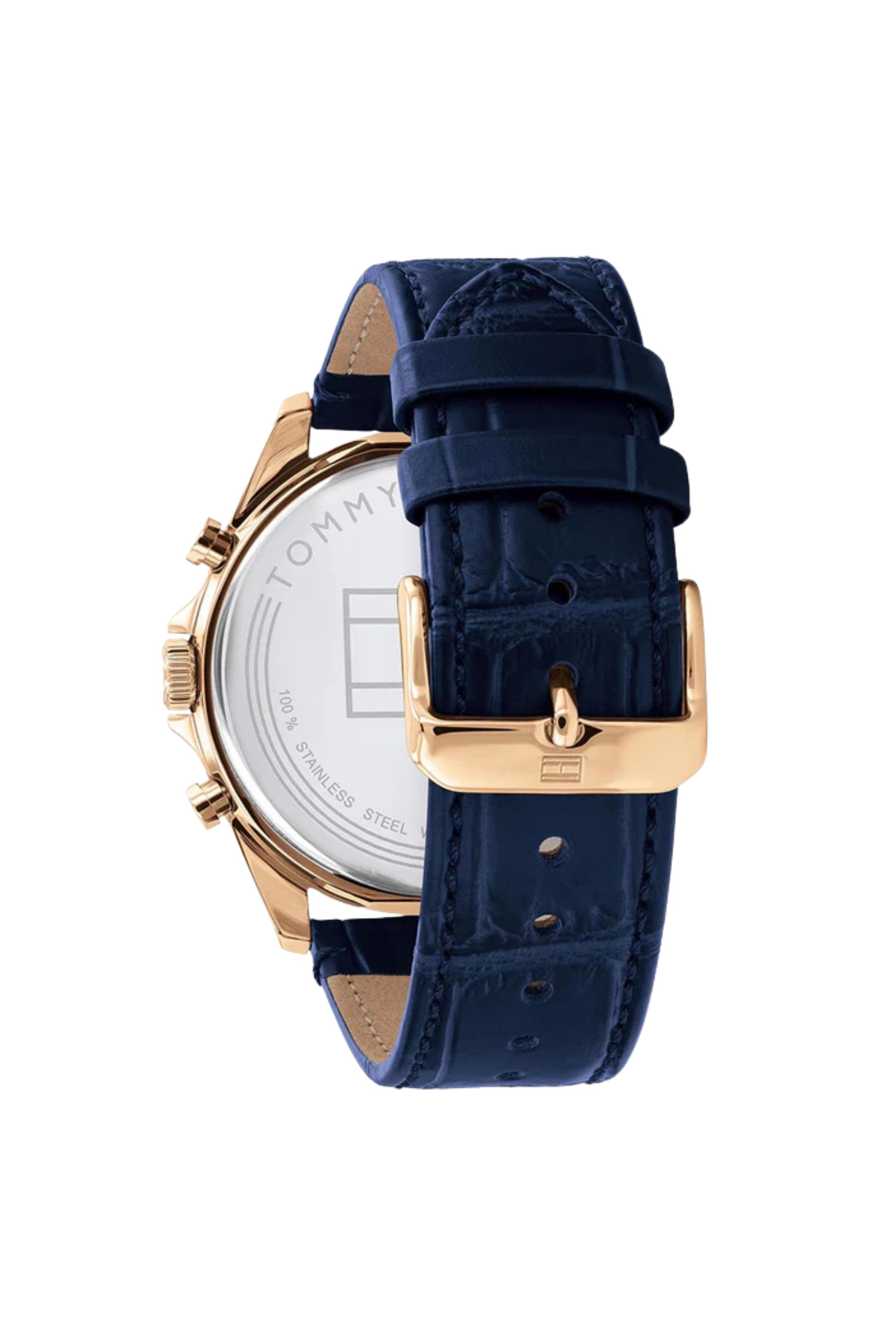 Tommy Hilfiger Men’s Quartz Leather Strap Blue Dial 44mm Watch 1710451