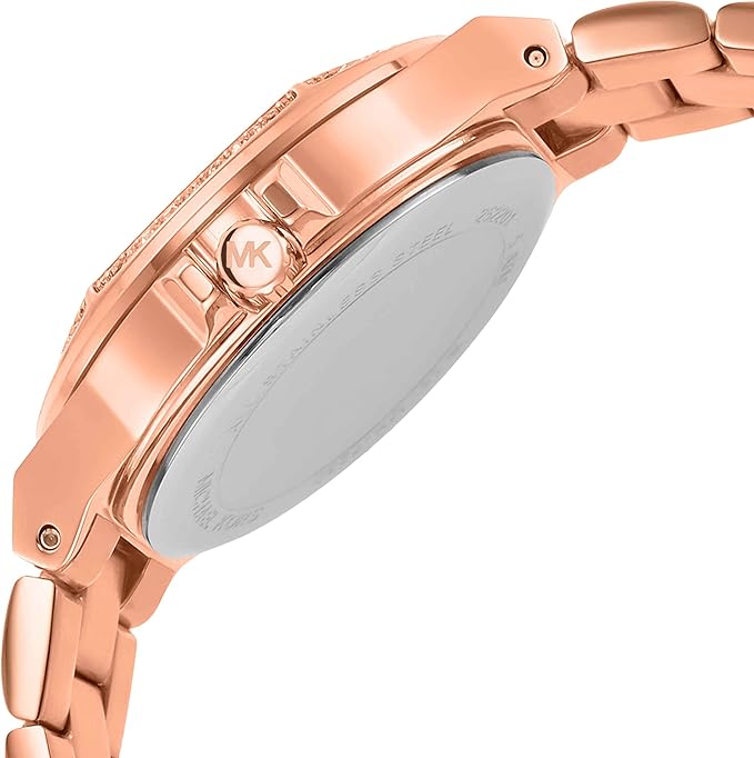 Michael Kors Watches Women's Lennox Quartz Watch with Stainless Steel Strap, Rose Gold, 20 (Model: MK7230)