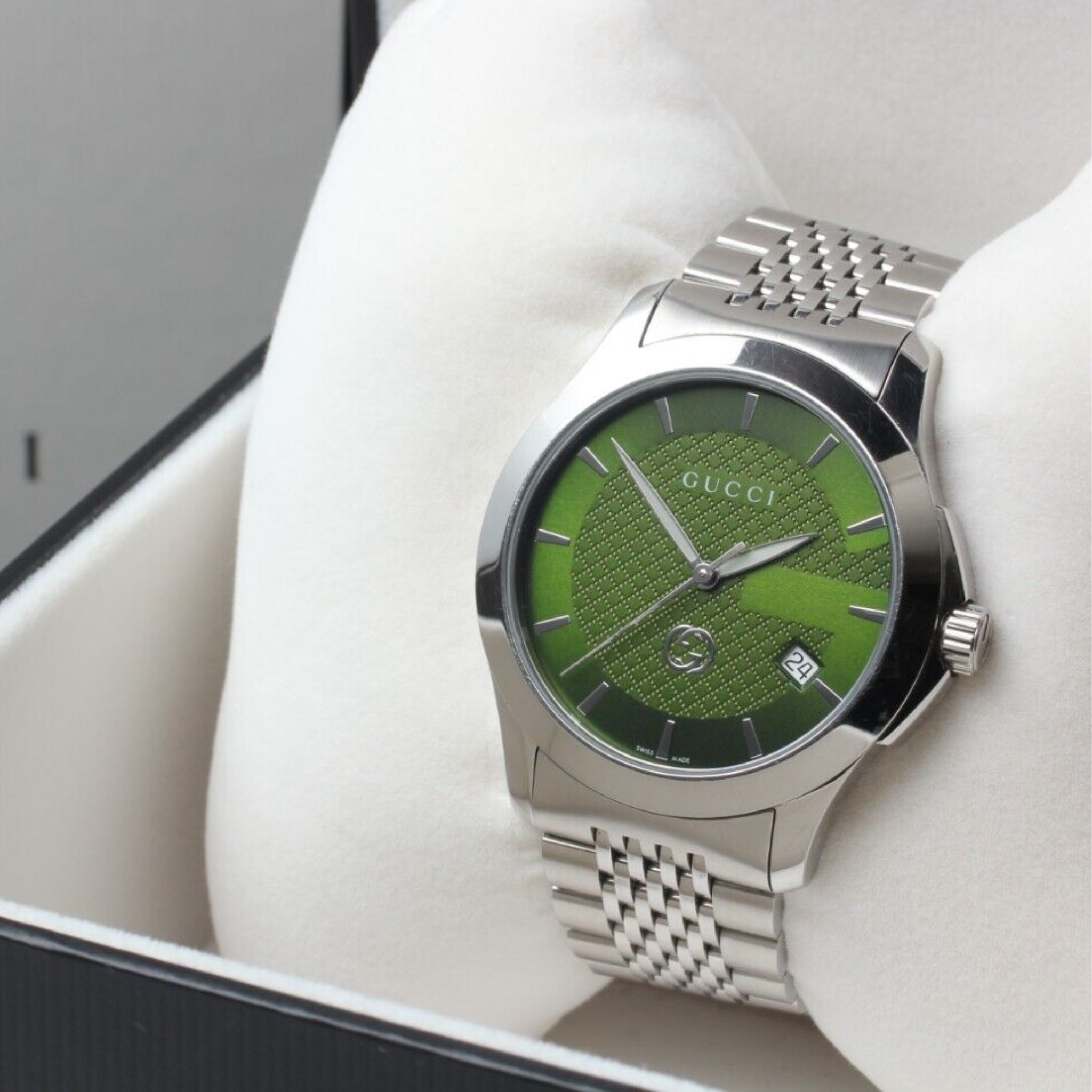 Gucci watch 38mm Gents YA 1264108 Green