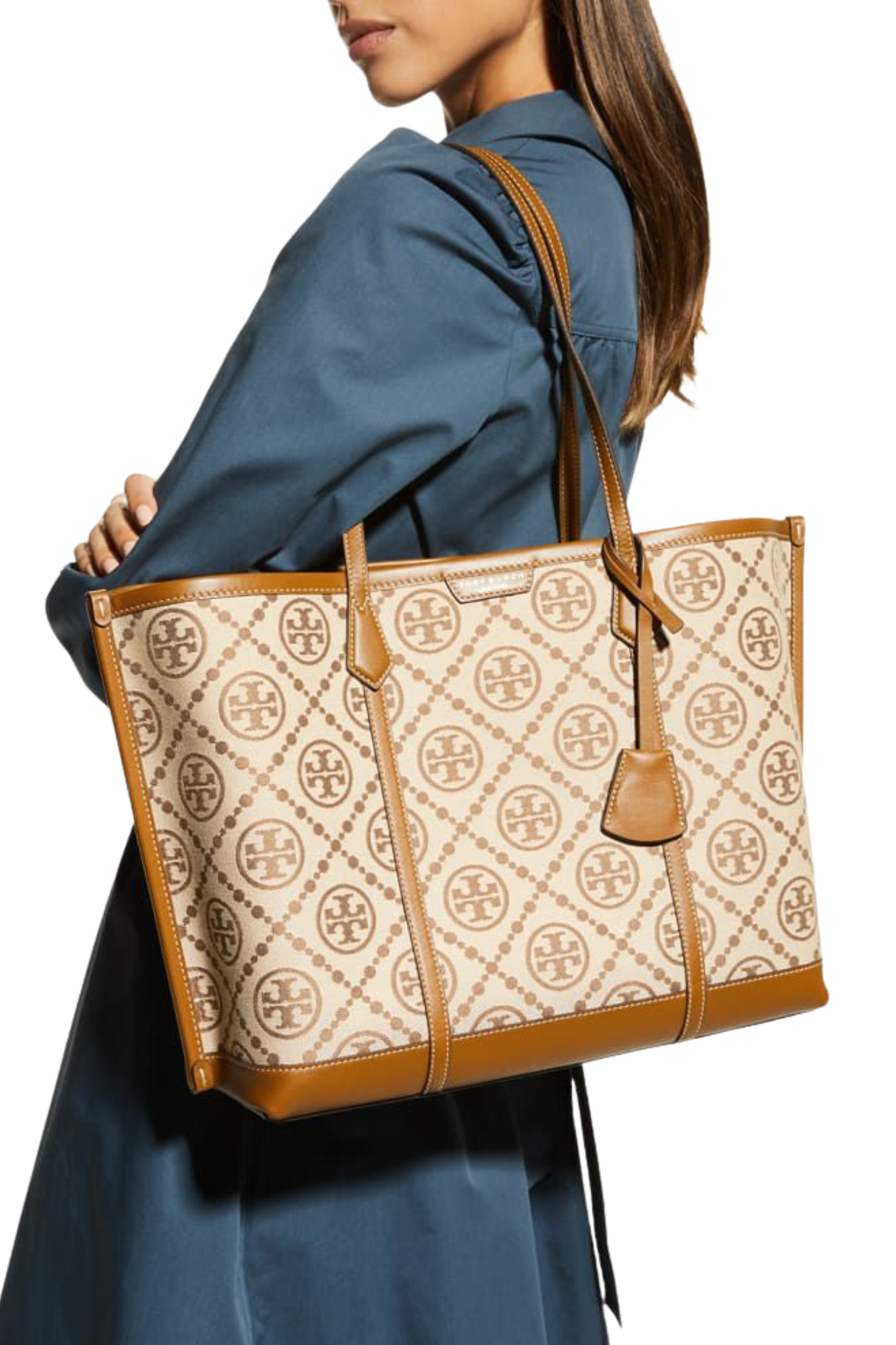 Tory burch T monogram large jacquard tote  546