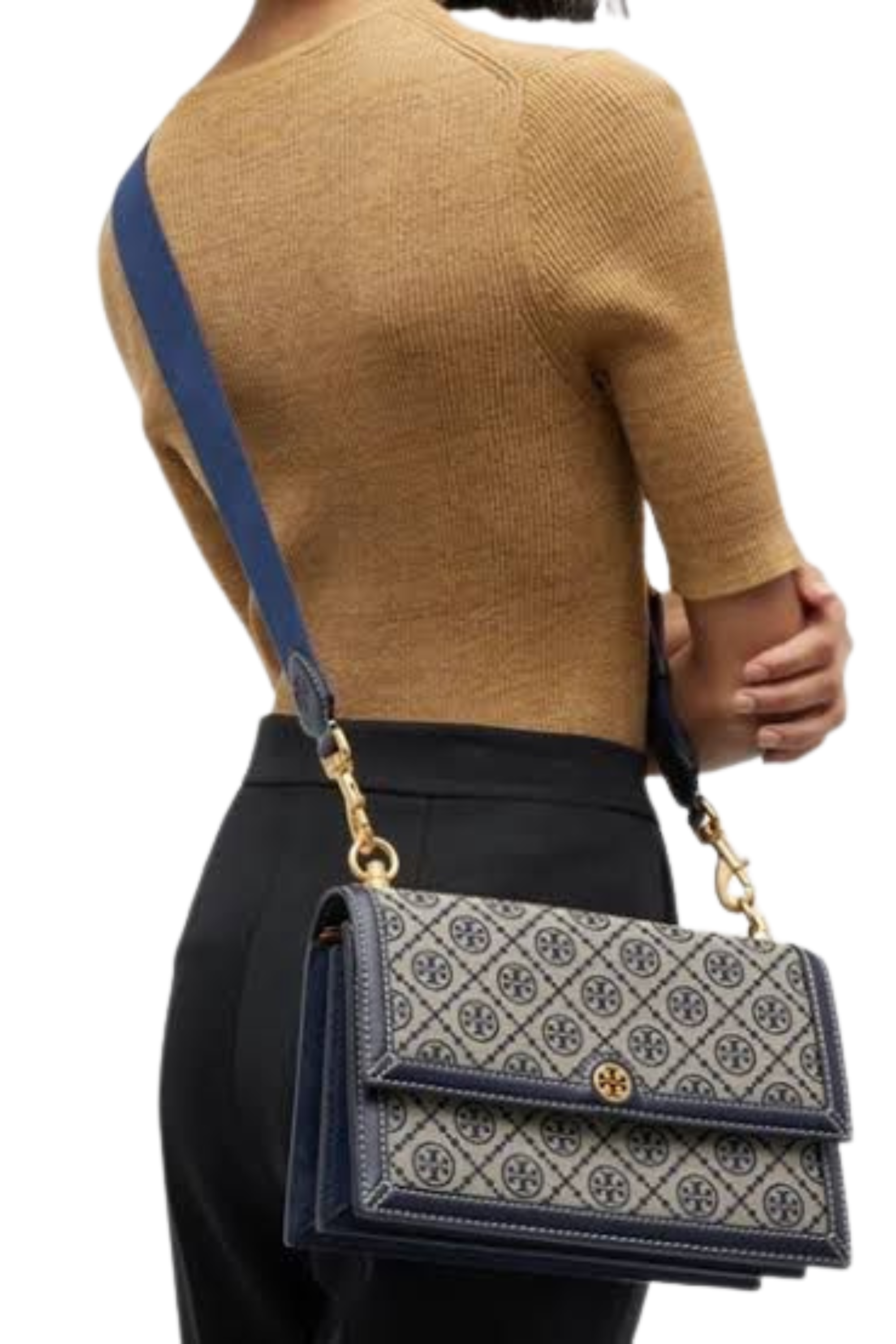 Tory burch T monogram jacquard shoulder bag 822