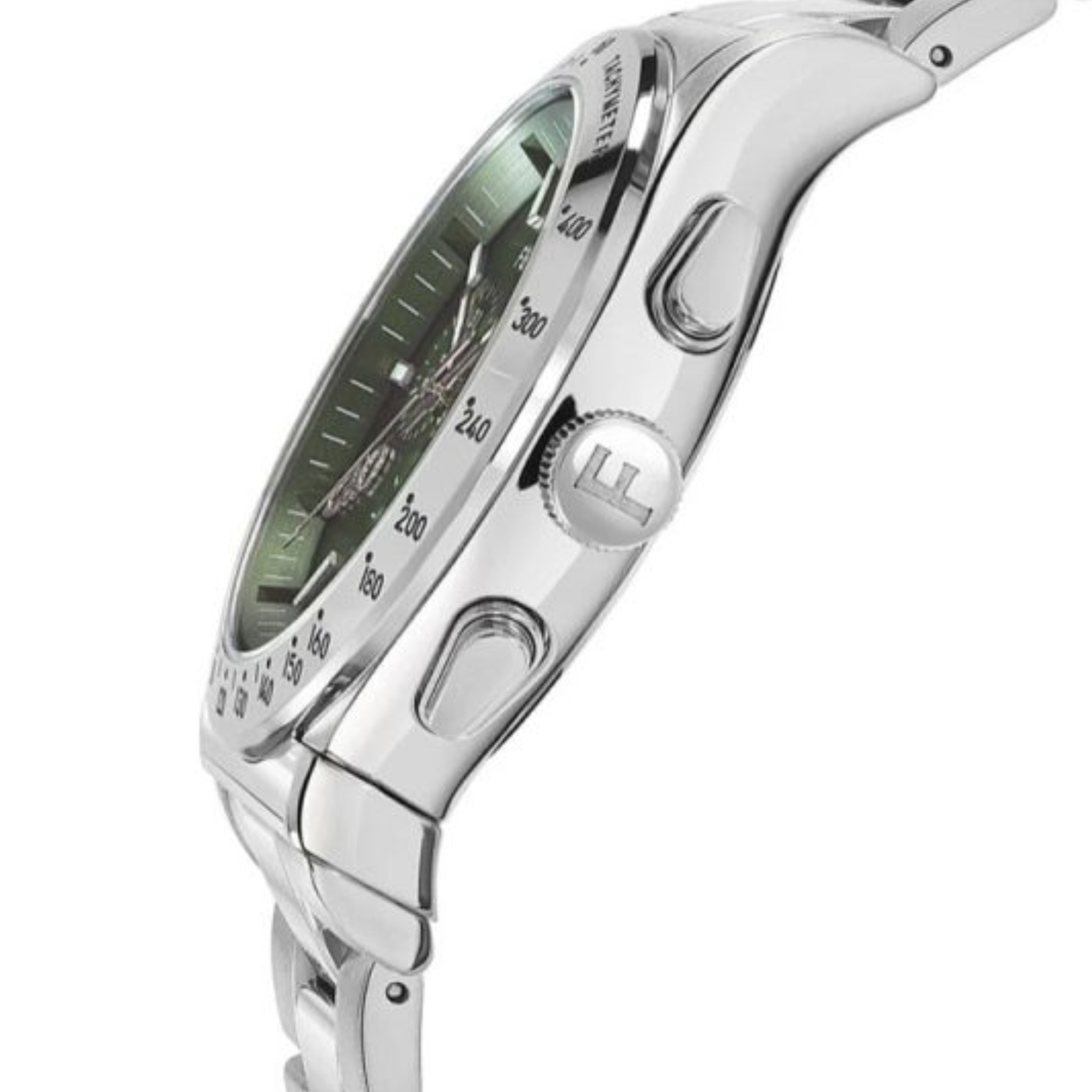 Ferragamo Men’s Swiss Made Quartz Silver Stainless Steel Green Dial 42mm Watch SFKZ00423