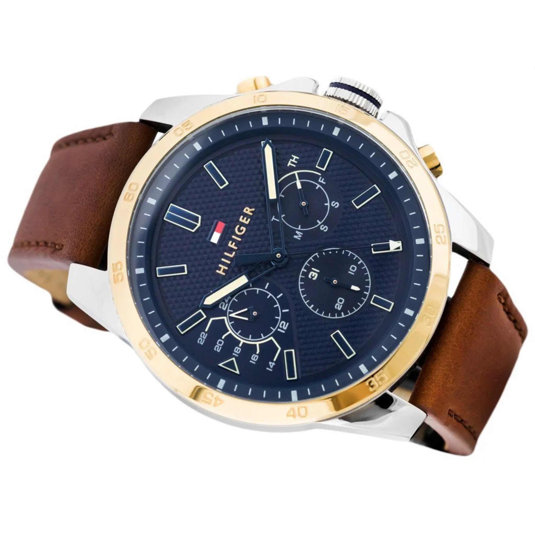 Tommy Hilfiger Men's Stainless Steel Quartz Watch with Leather Strap,(Model: 1791561)