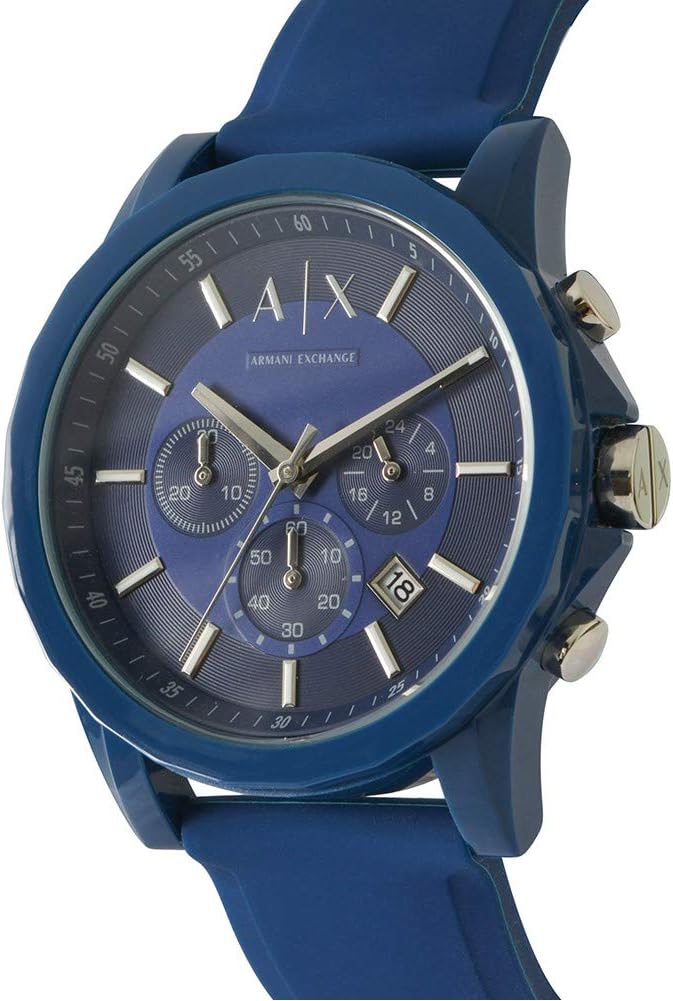 AX Armani Exchange Chronograph Watch for Men with Leather, Stainless Steel or Silicone Band AX1327