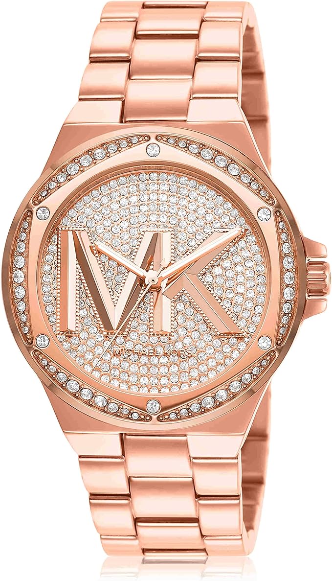 Michael Kors Watches Women's Lennox Quartz Watch with Stainless Steel Strap, Rose Gold, 20 (Model: MK7230)