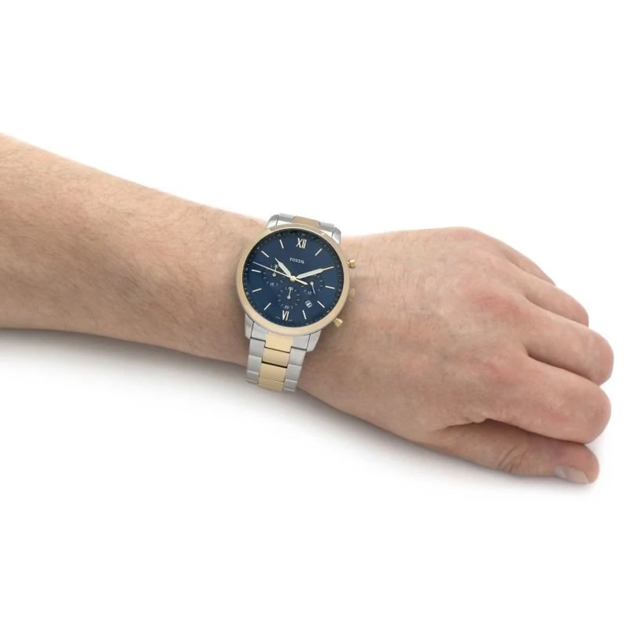 Fossil Neutra Two-tone Stainless Steel Blue Dial Chronograph Quartz Watch for Gents - FS5706