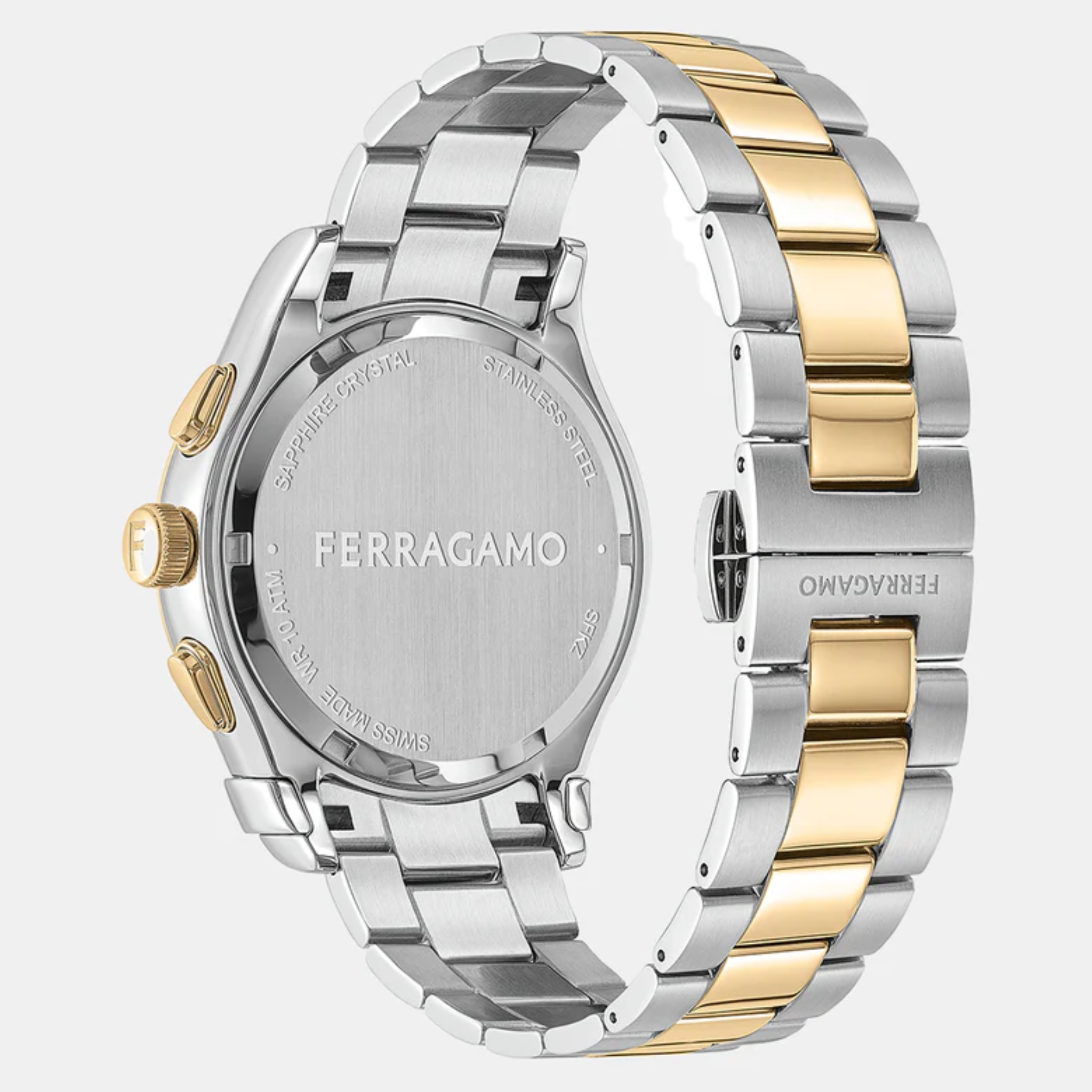 Ferragamo Men’s Swiss Made Quartz Silver Stainless Steel Green Dial 42mm Watch SFKZ00423