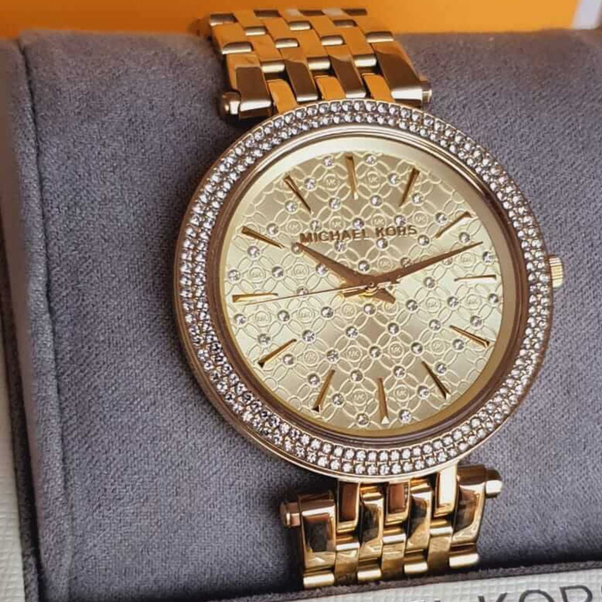 Michael Kors Women’s Quartz Stainless Steel Gold Dial 39mm Watch MK3398