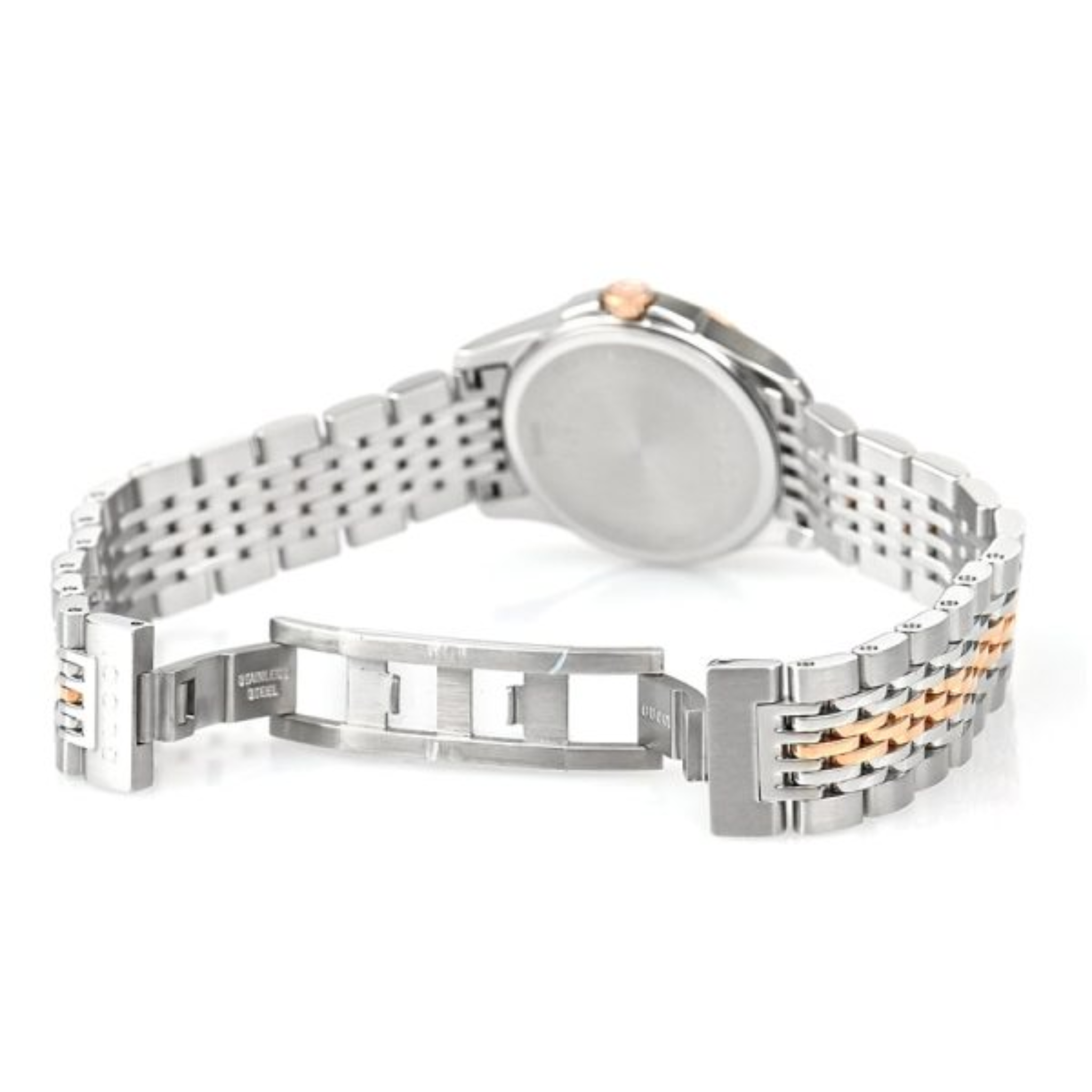 Gucci Women’s Quartz Two Tone Stainless Steel Pink Mother Of Pearl Dial 27mm Watch YA126536