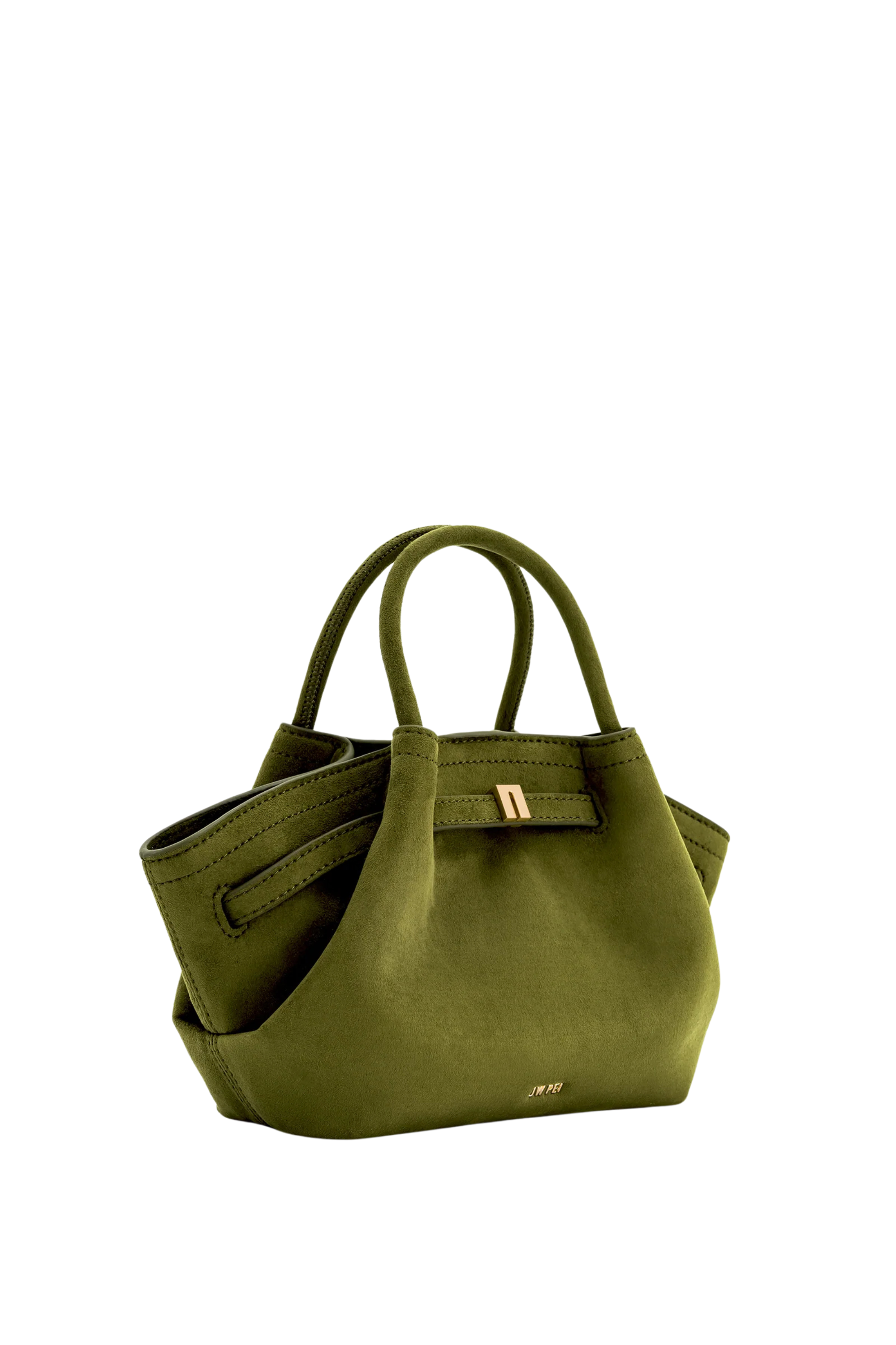 JW Pei Hana Mini Faux Suede Tote Bag - Dark Olive 831
