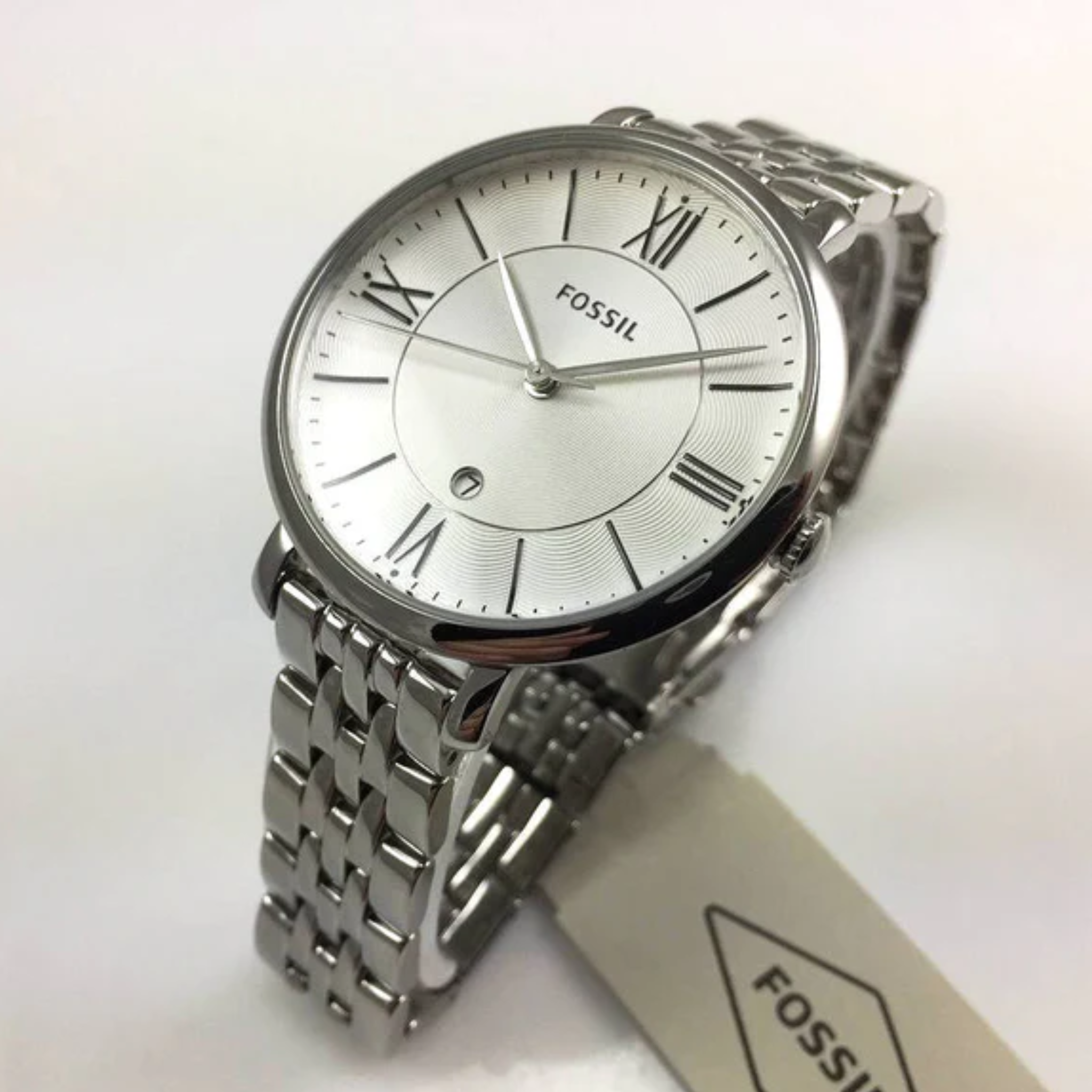 Jacqueline silver dial stainless steel ladies watch ES3433