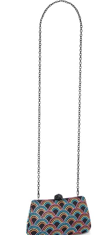 Kurt gieger crystal eagle rainbow clutch