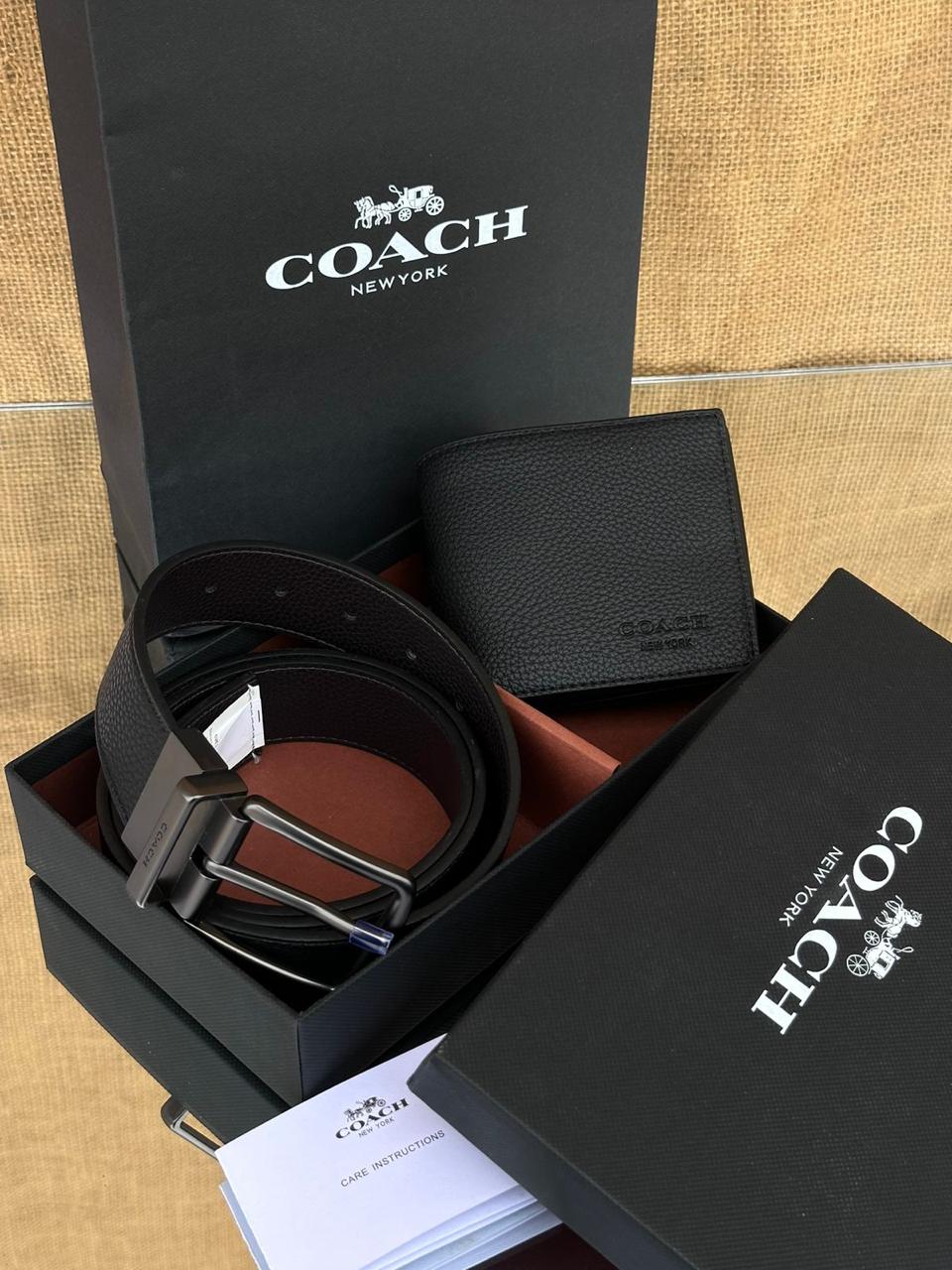 Coach Belt + Wallet Mens Gift Set. 05