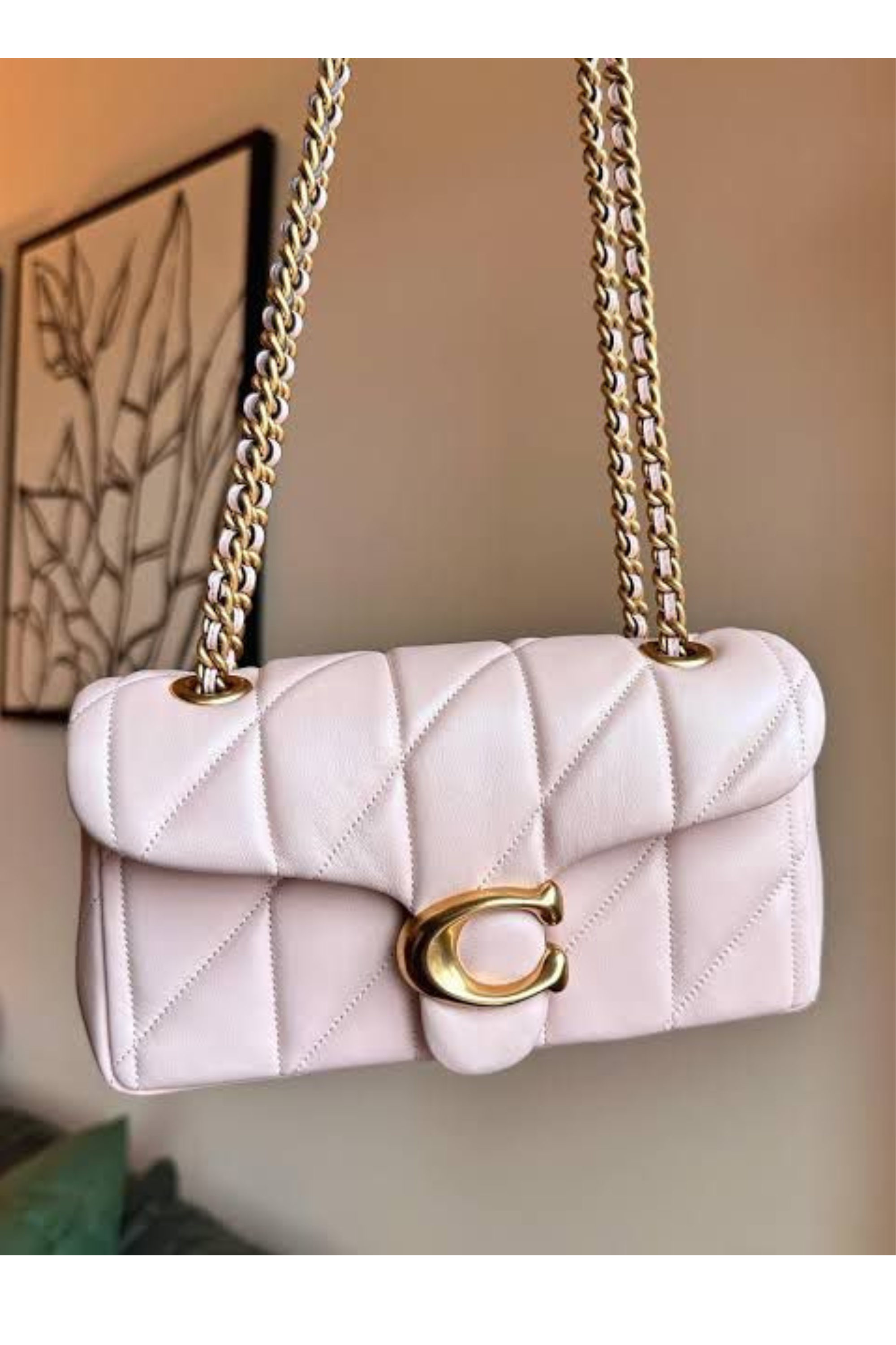 Coach quilted tabby Size 20 Blush pink Bag 759