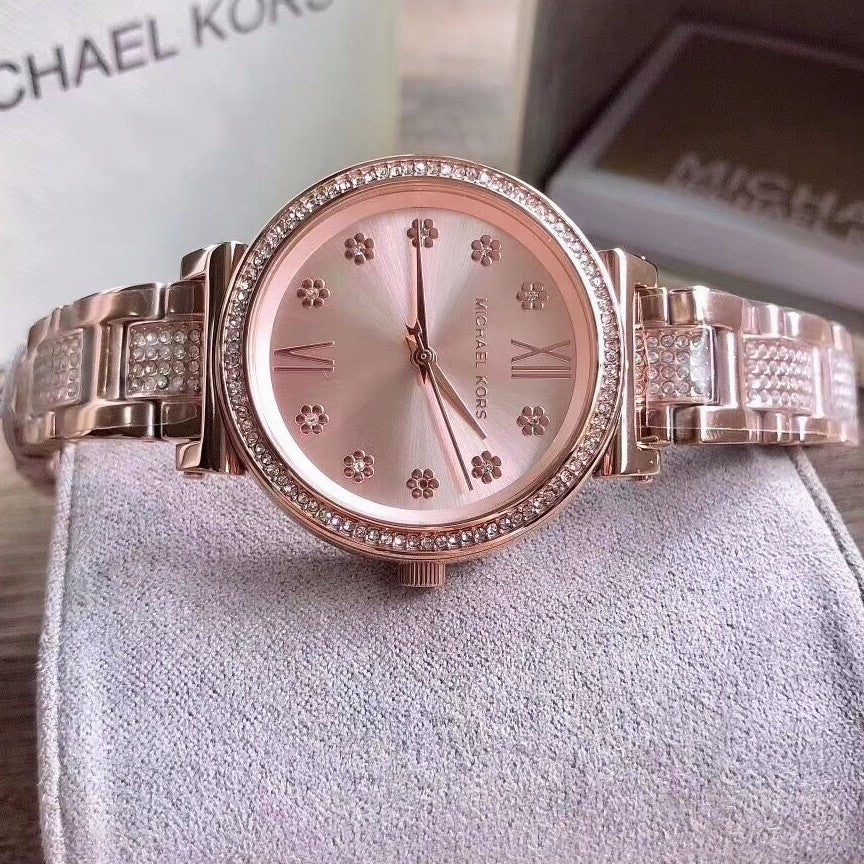 Michael Kors Sofie Crystal Rose Dial Ladies Watch MK3882