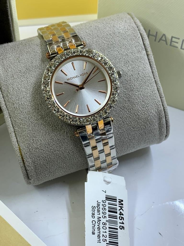 Michael Kors Women’s Quartz Stainless Steel White Dial 35mm Watch MK4515