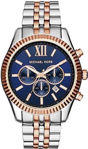 Michael Kors Lexington Chronograph Navy Dial Unisex Watch MK8412